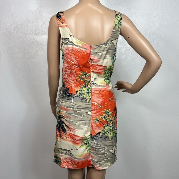 Rampage Vintage Tropical Print Sleeveless Hawaiian Wrap Sarong Dress Size 7 - Picture 3 of 8